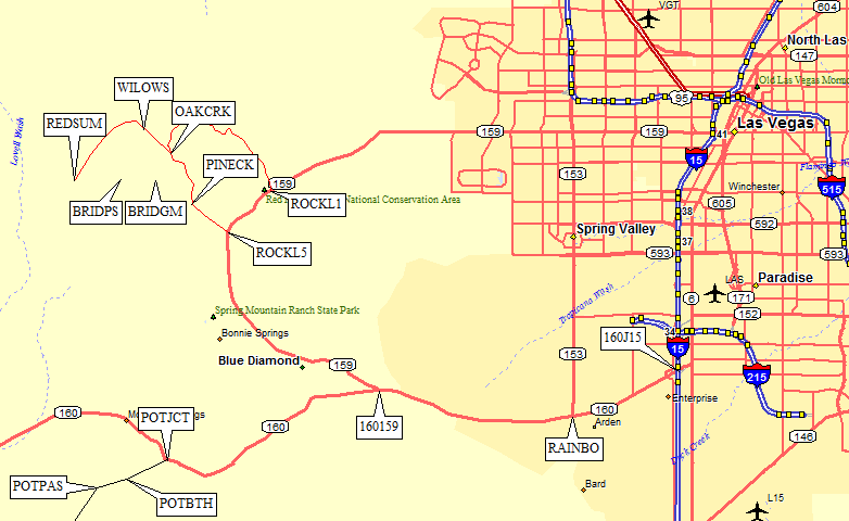 Bridge Mtn road map